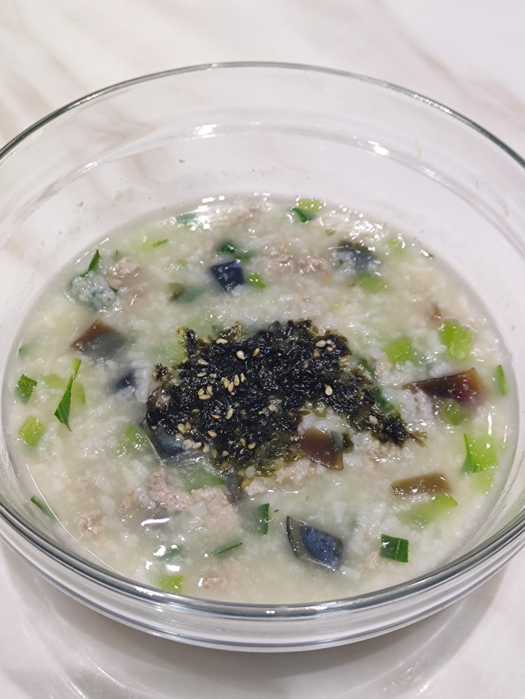 十五分钟快手之香滑皮蛋瘦肉粥(附五分钟电饭煲电压力锅更快捷方法)