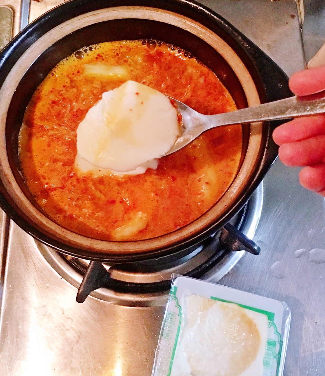 韩式辣豆腐汤的做法 步骤4