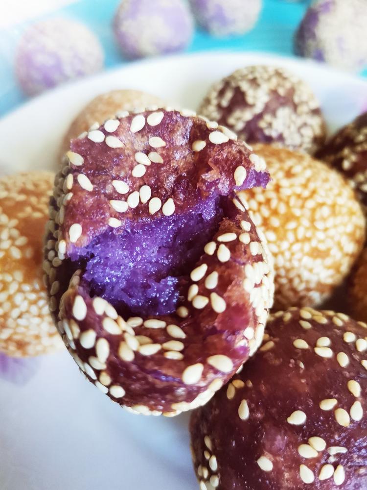 南瓜球，紫薯球的做法