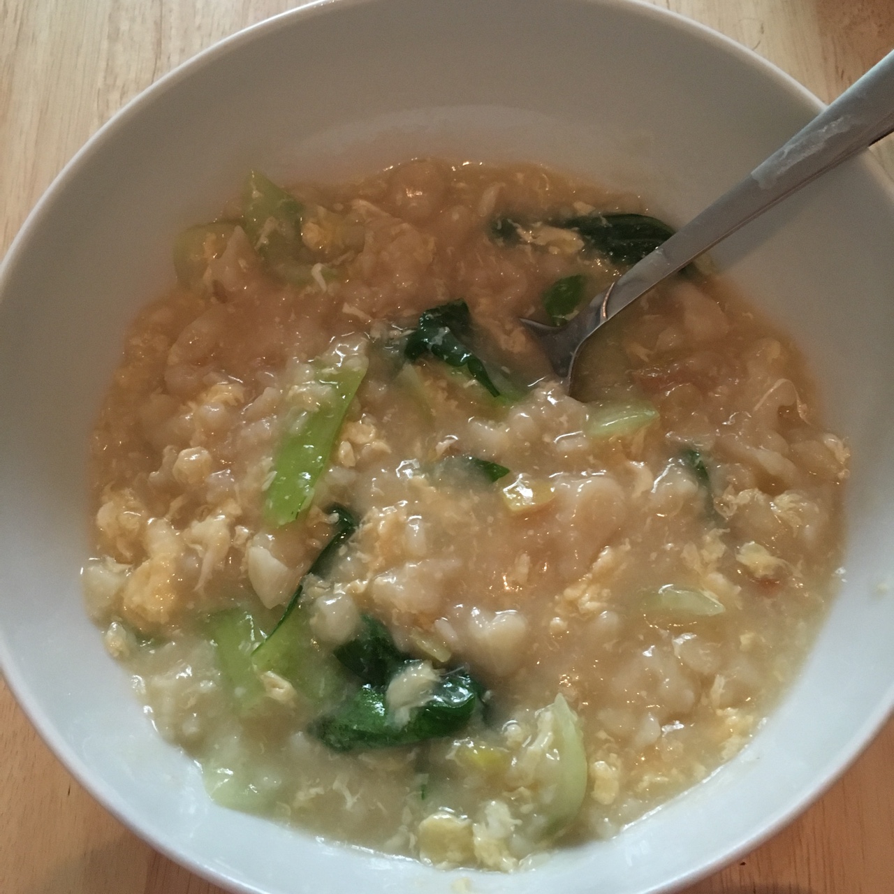 青菜鸡蛋面疙瘩汤