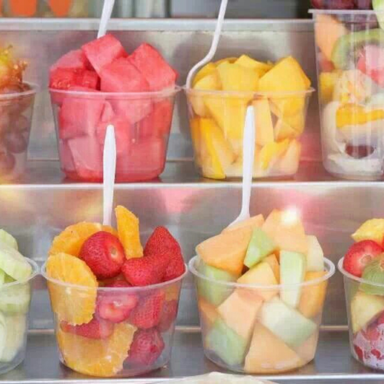 樱桃酱瑶纸做的水果杯