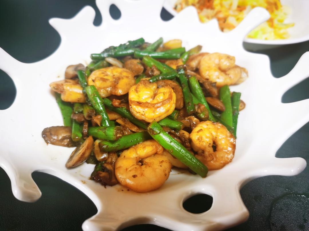 芦笋炒虾仁
