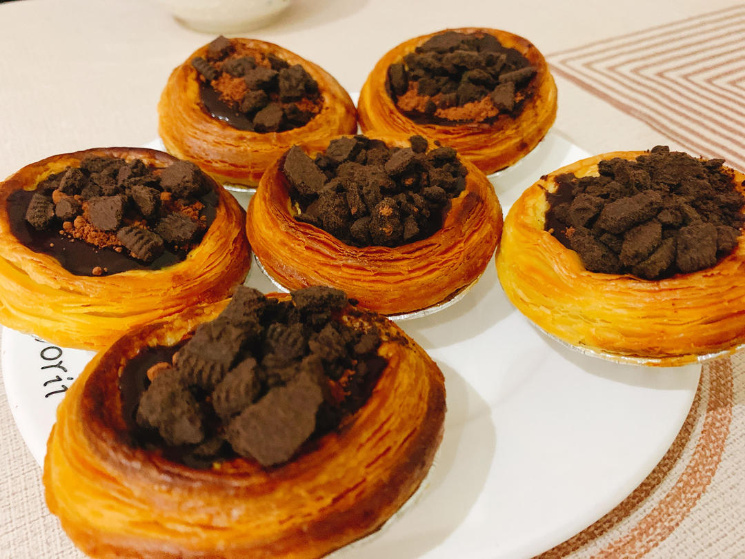 罐头婷做的复刻奈雪的茶新品奥利奥脆弱蛋挞