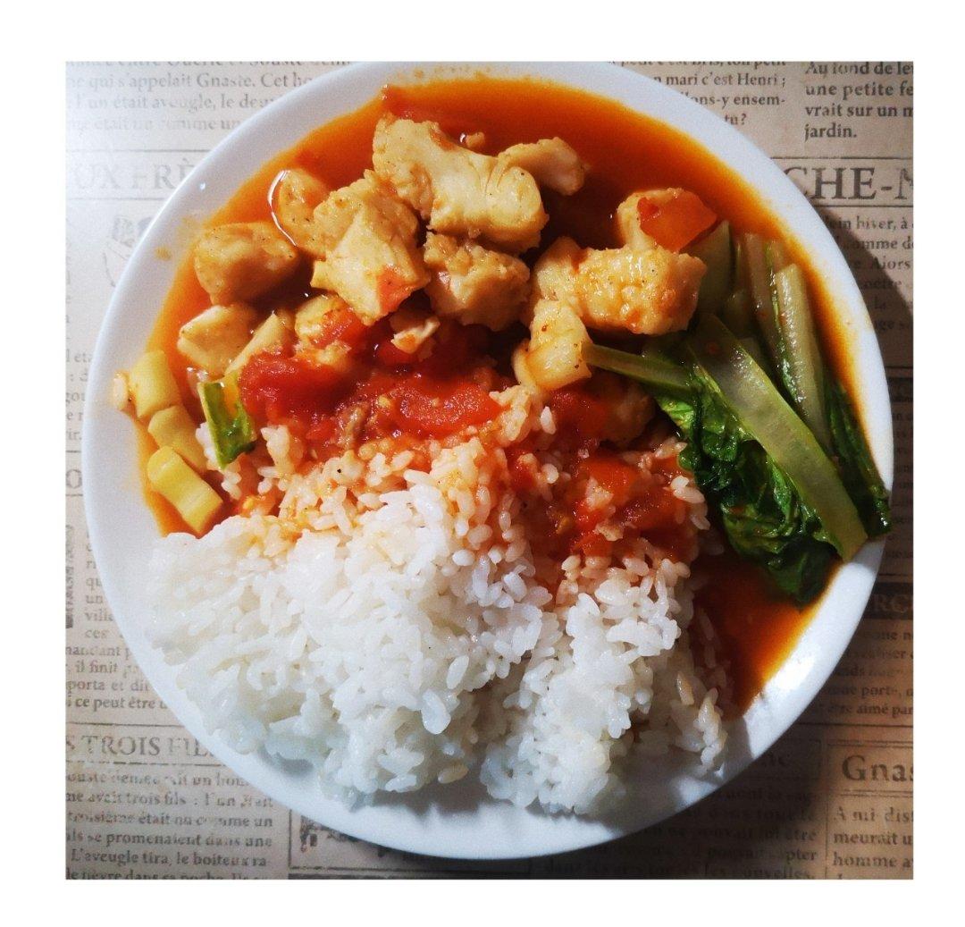 番茄金针菇巴沙鱼（龙利鱼）