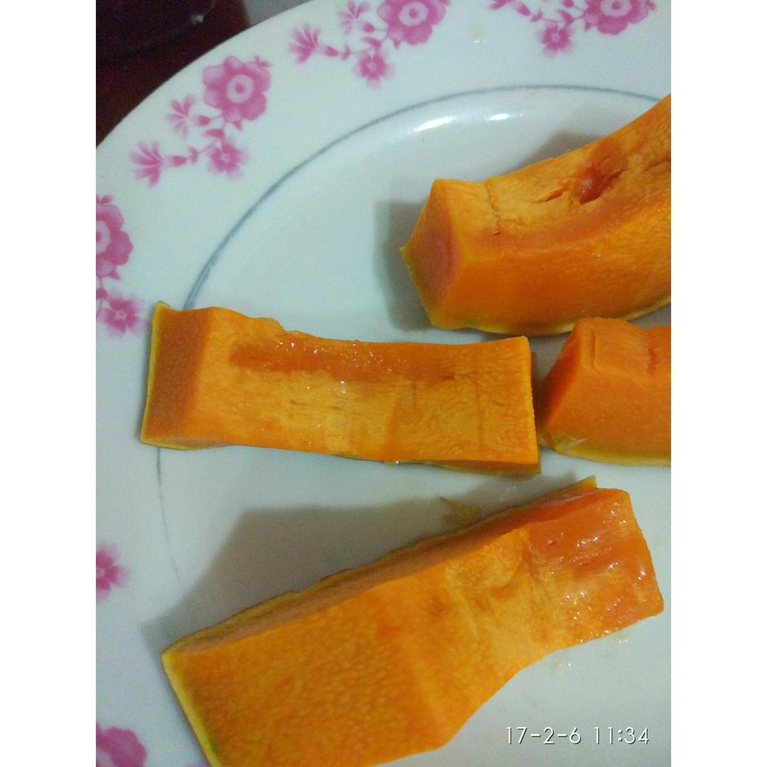 微波炉蒸南瓜