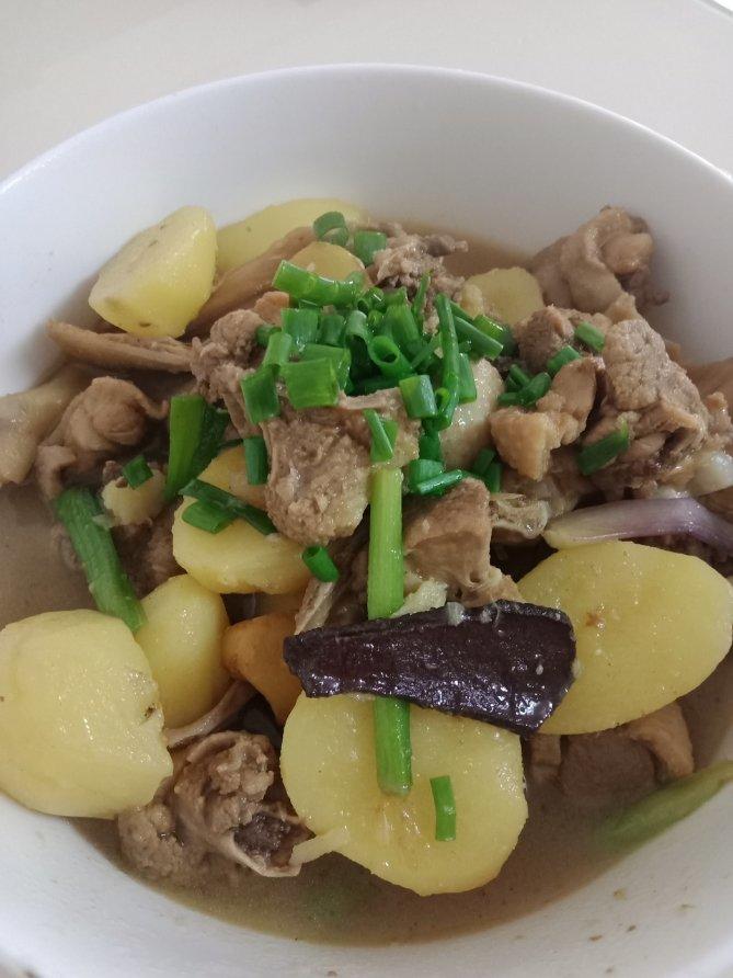 土豆焖鸭