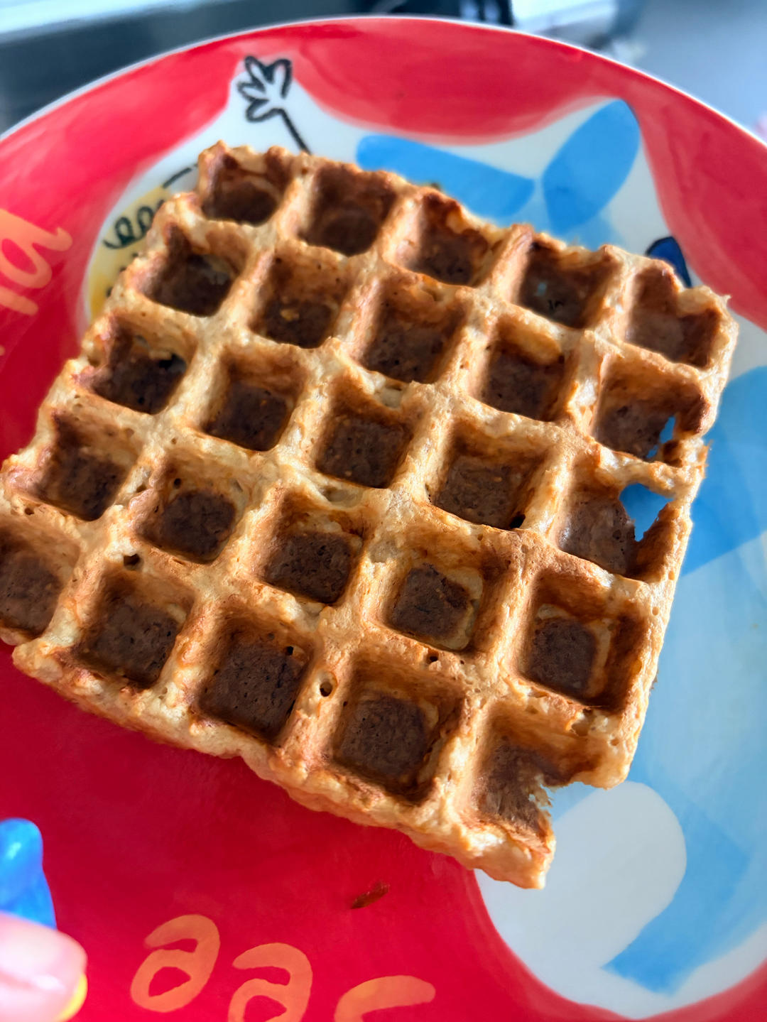 不需要泡打粉，不需要加糖的香蕉酸奶华夫饼