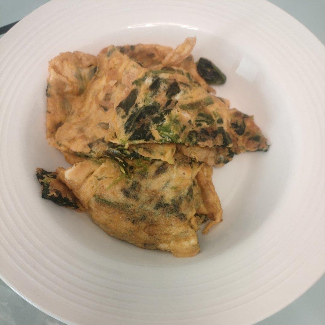 简易版菠菜鸡蛋卷懒人菜