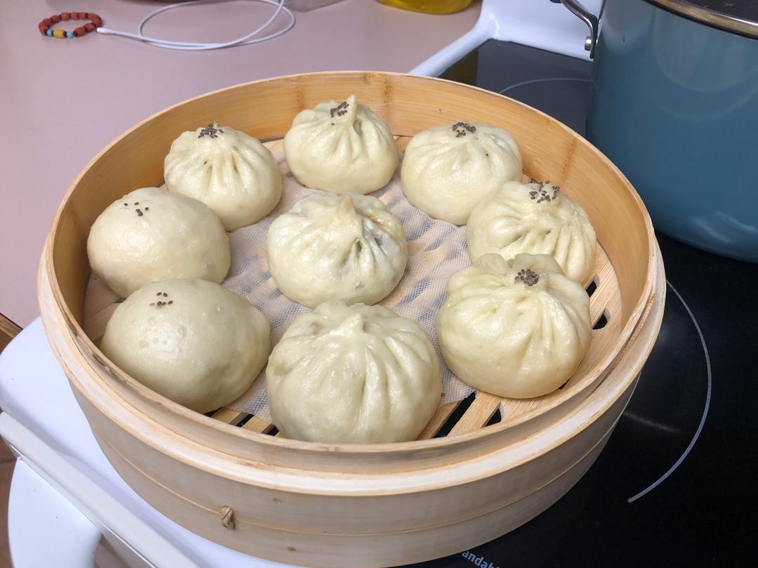 鲜肉大葱肉包（教你水打馅）