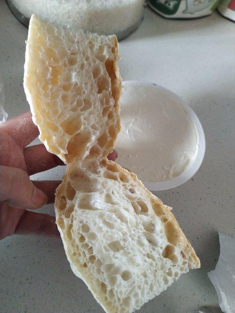零机器免揉|徒手做出漂亮大气孔欧包|恰巴塔Ciabatta
