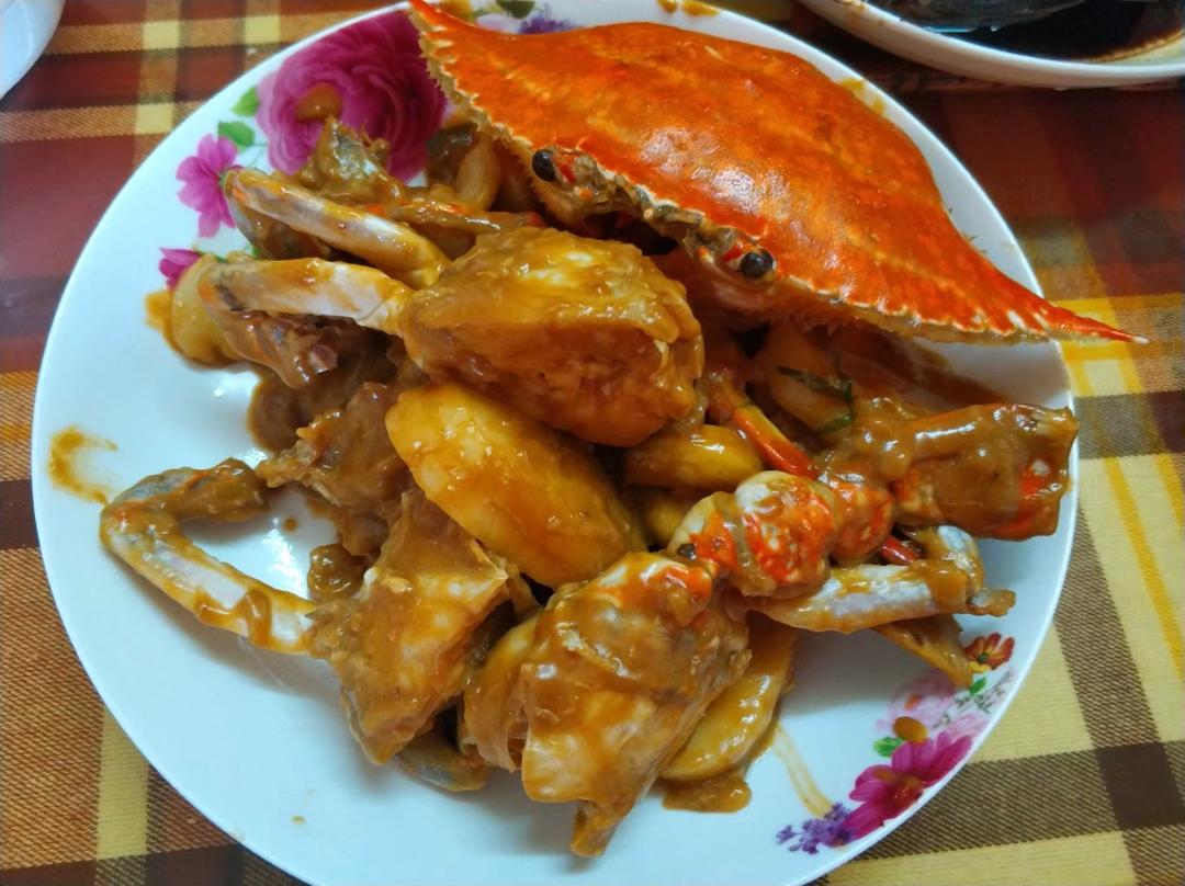 梭子蟹炒年糕～标准的江浙菜