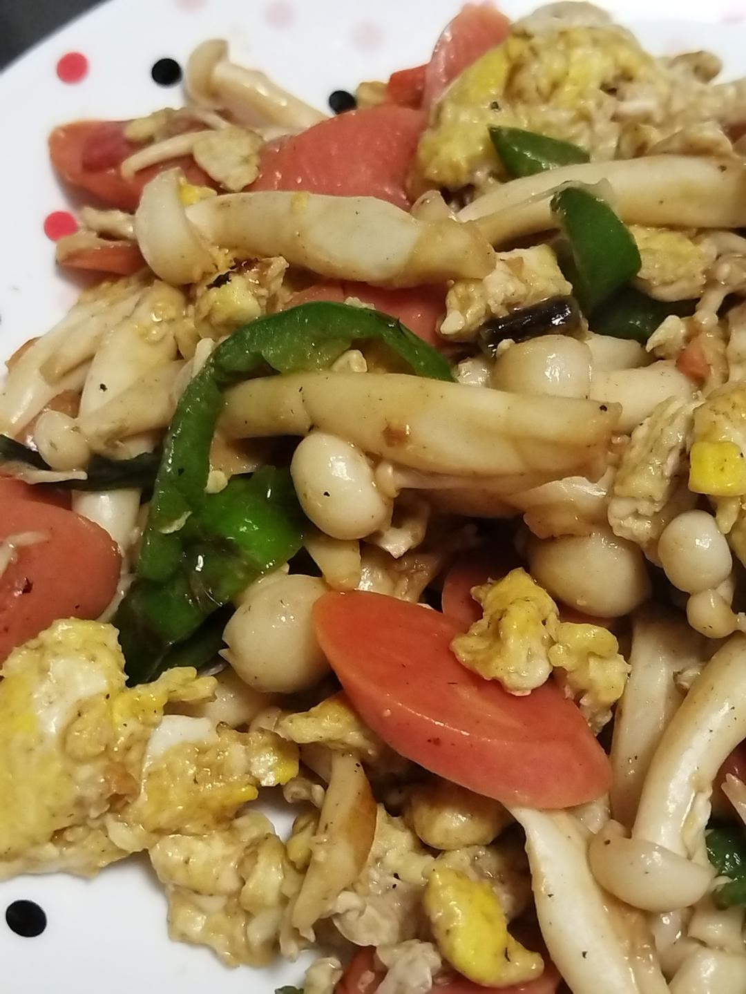 白玉菇炒火腿