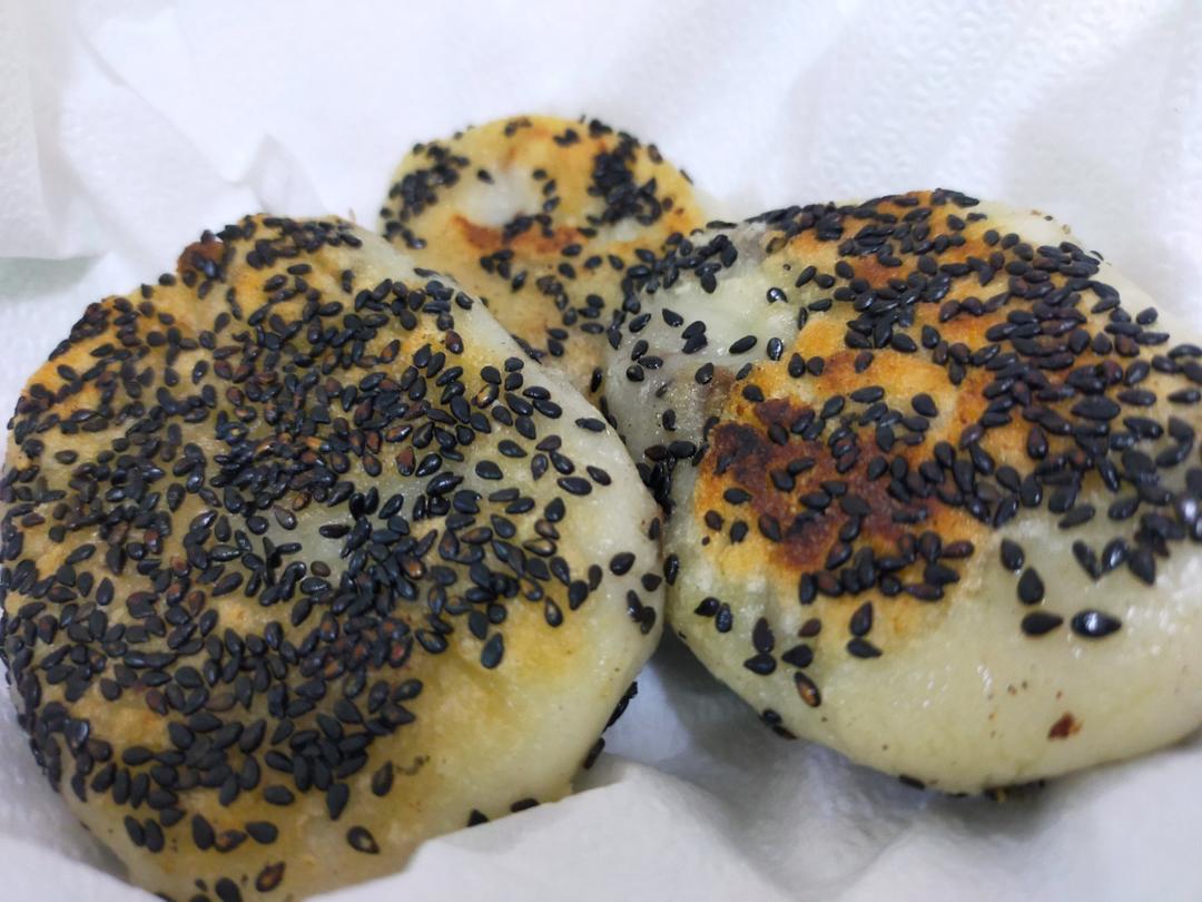 芝麻糯米豆沙饼