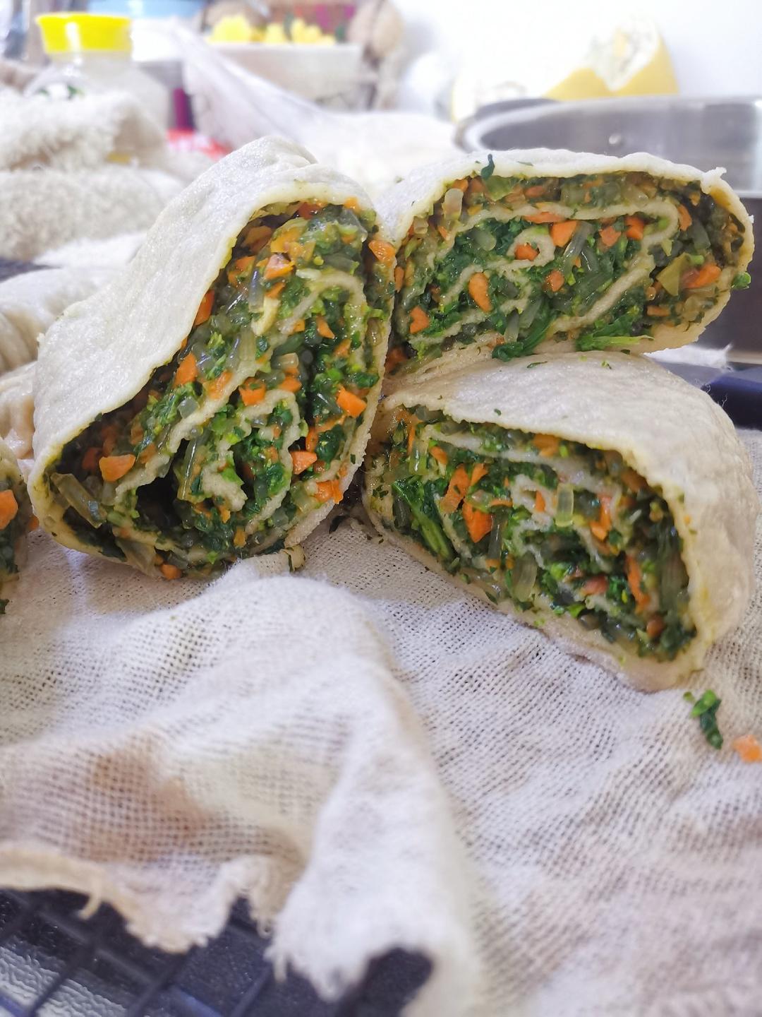 家常简单好吃的菠菜菜卷