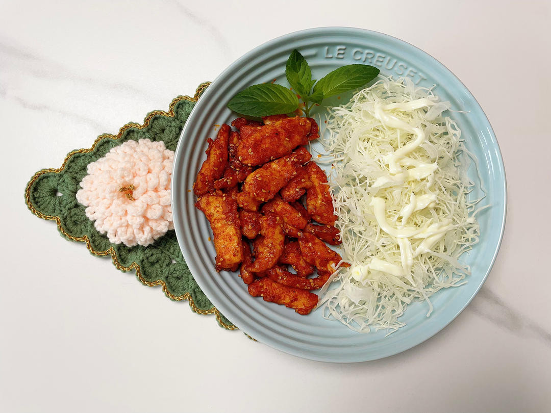 不油炸！超简单！！复刻街头人气小吃｜韩式辣鸡柳