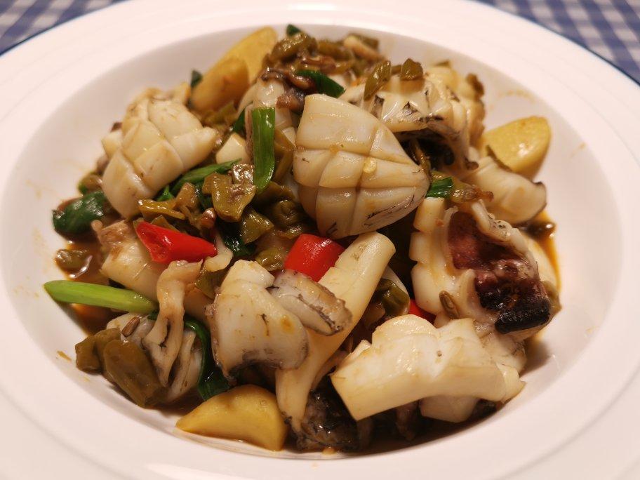 爆炒墨鱼 最好的下酒菜