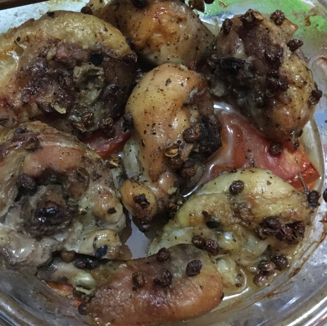 香蒜蕃茄烤鸡腿