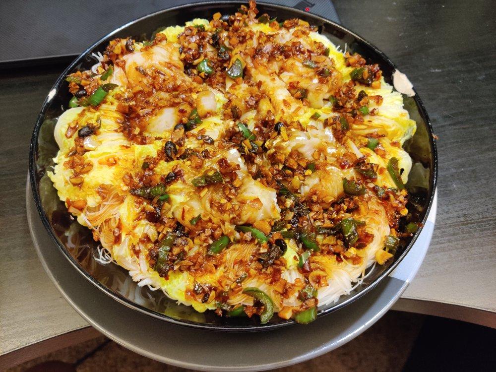 包菜虾米炒粉丝