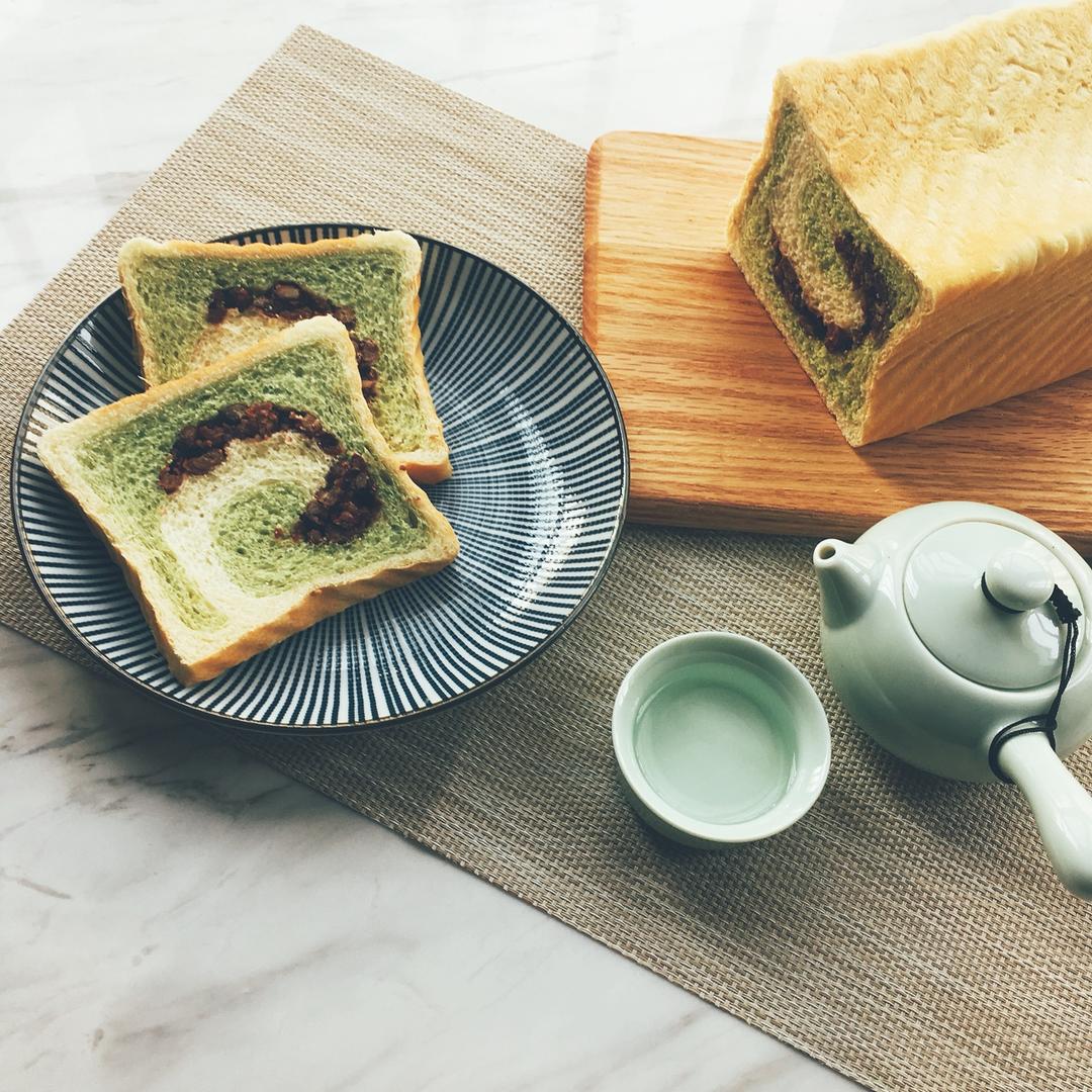 抹茶蜜豆吐司