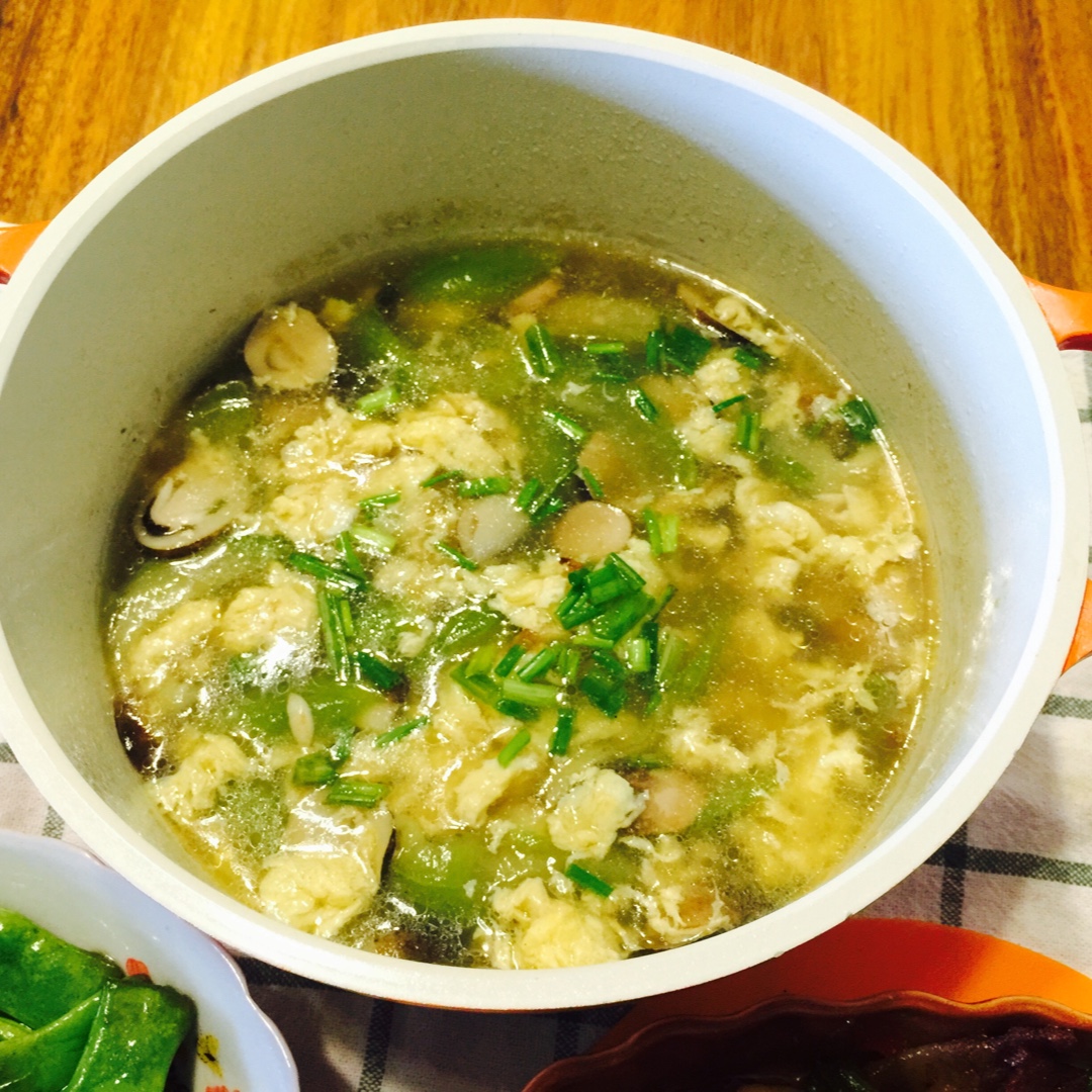 草菇丝瓜蛋汤