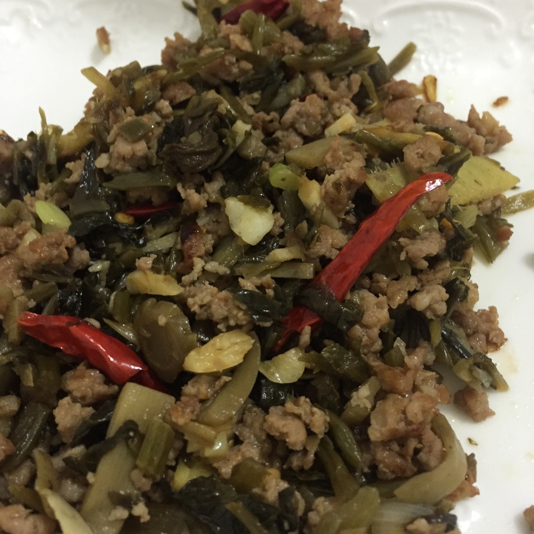 雪菜炒肉末