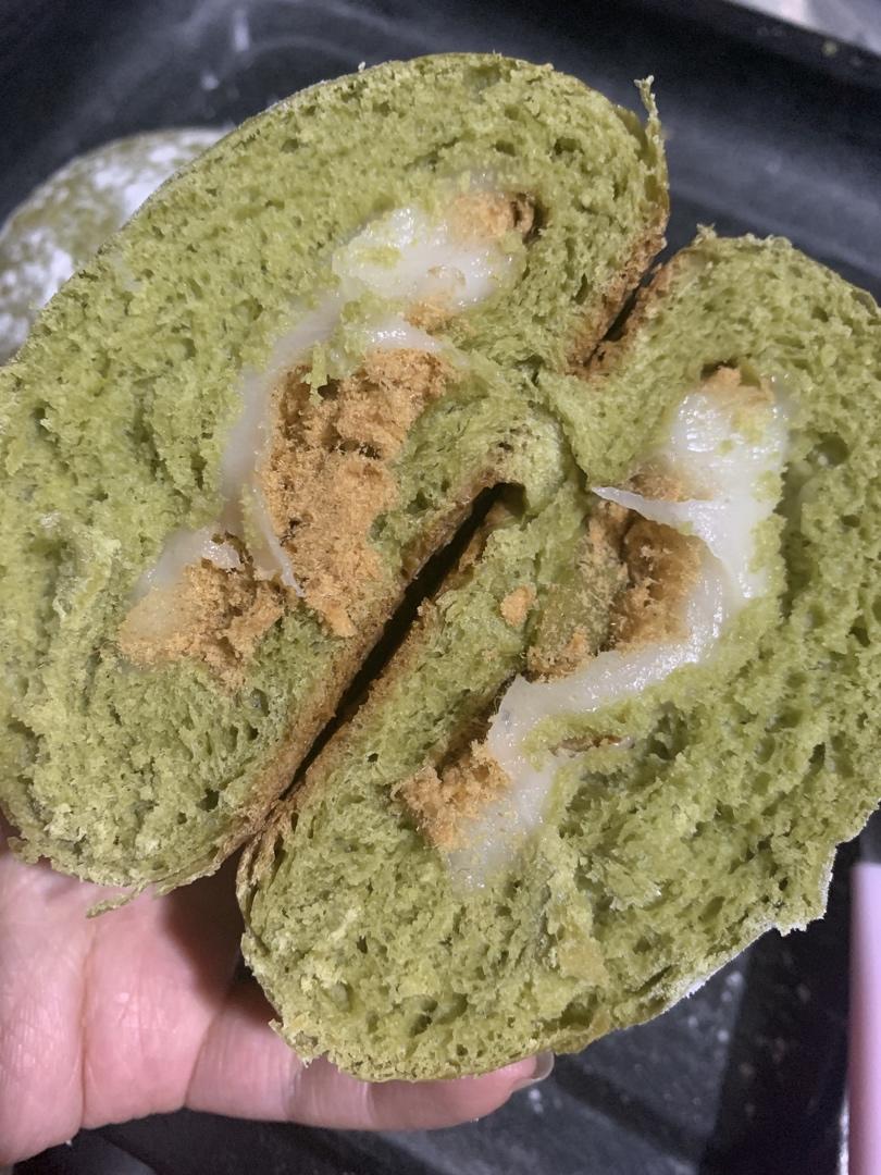 抹茶蜜豆软欧包