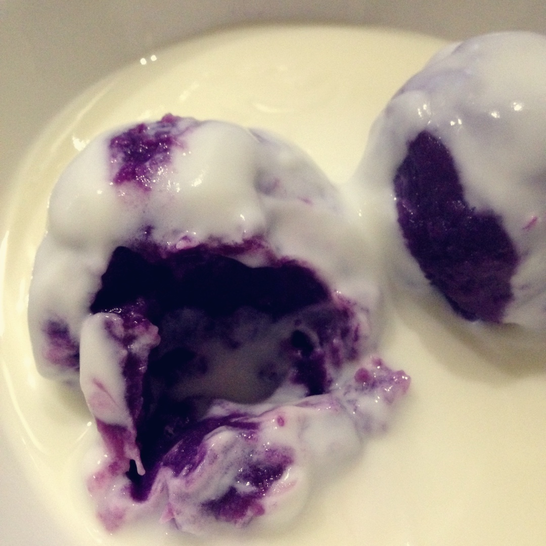 酸奶蜂蜜紫薯球