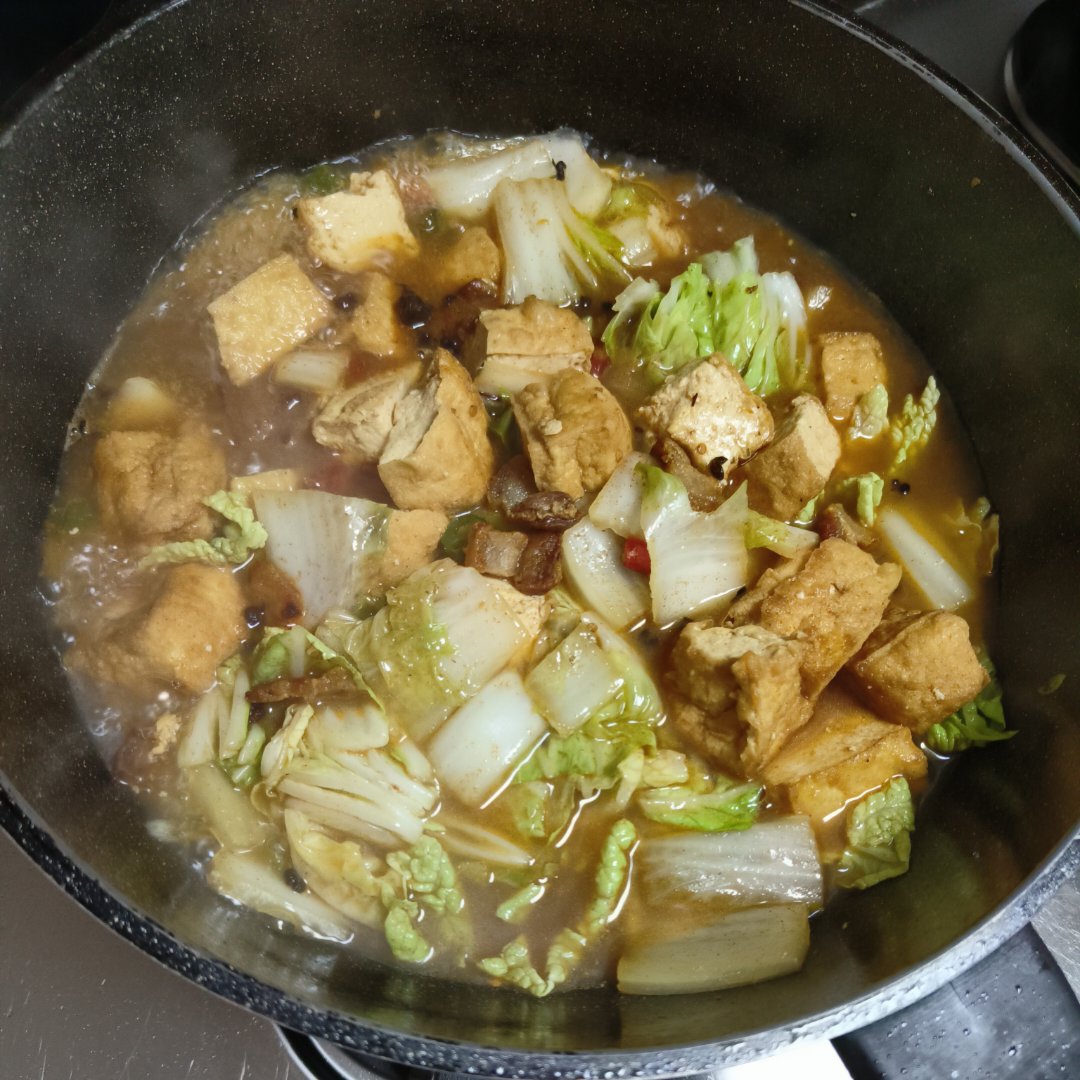 油豆腐烧白菜的做法 步骤8