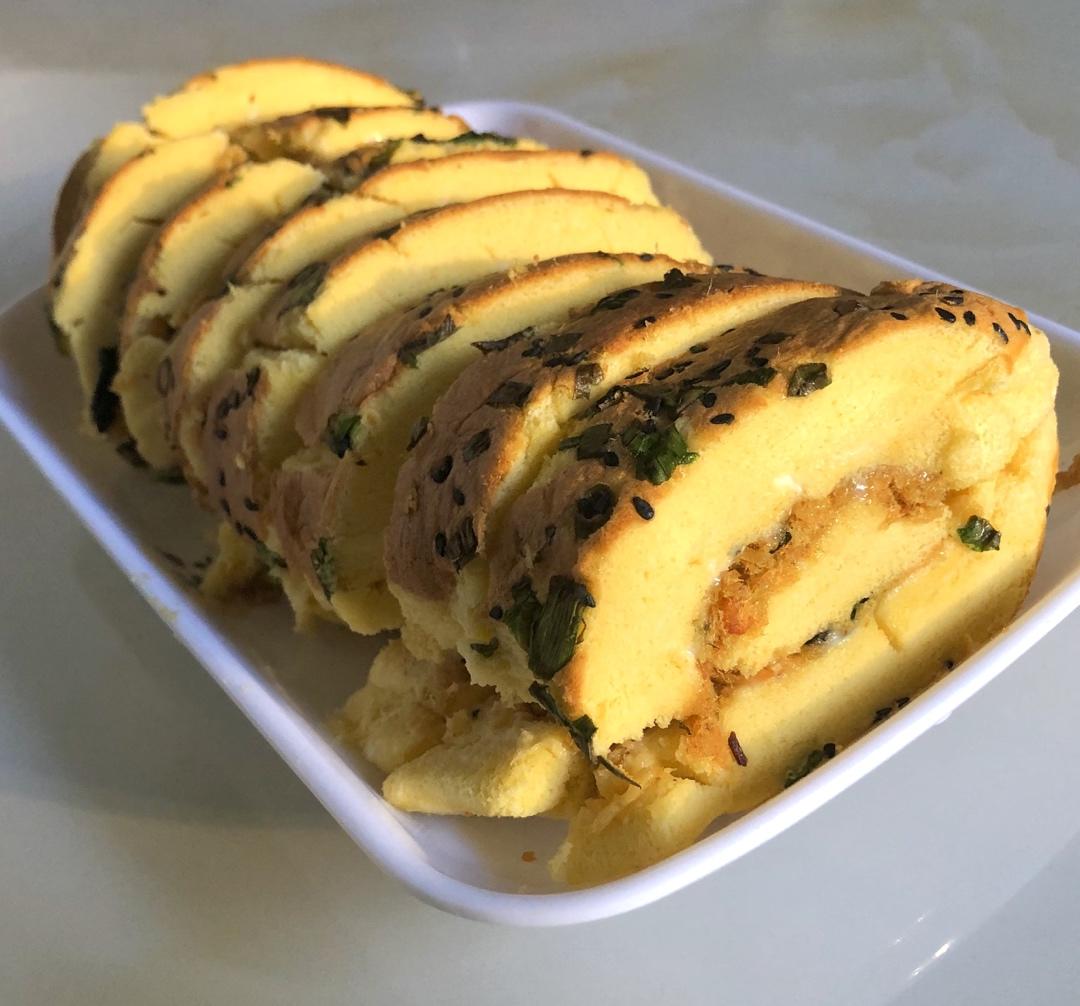 香葱肉松蛋糕卷