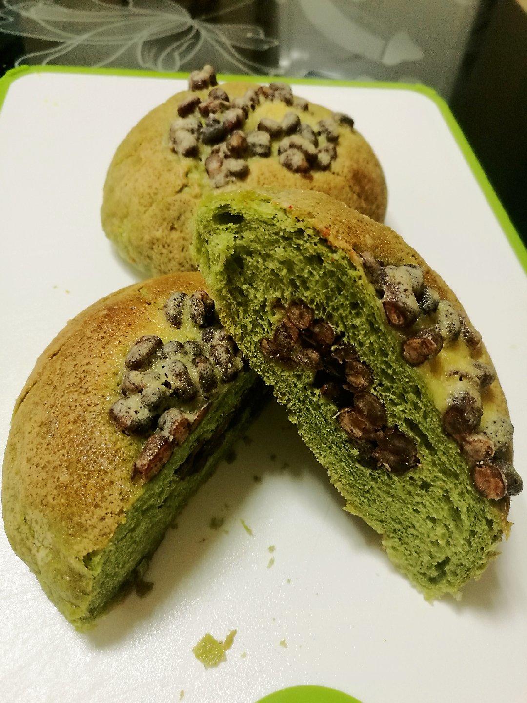 一陆烘焙做的王传仁亲授抹茶红豆面包