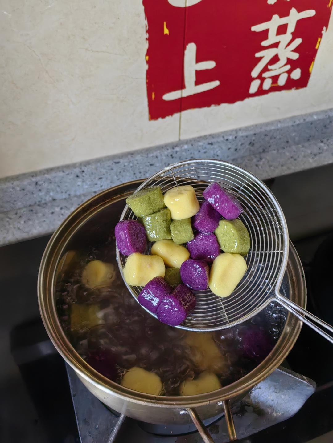 自制三色芋圆1⃣️（附上窍门详细比例）