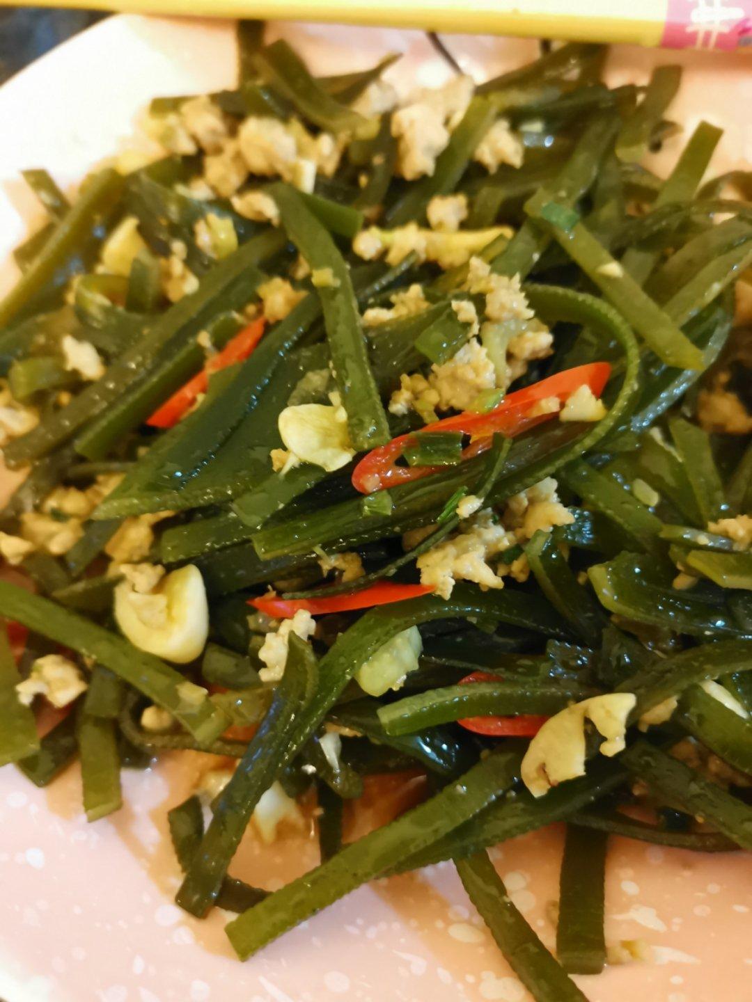 海带丝炒肉沫