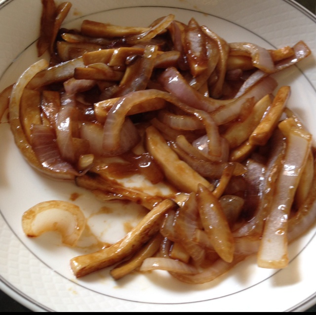 洋葱遇到杏鲍菇