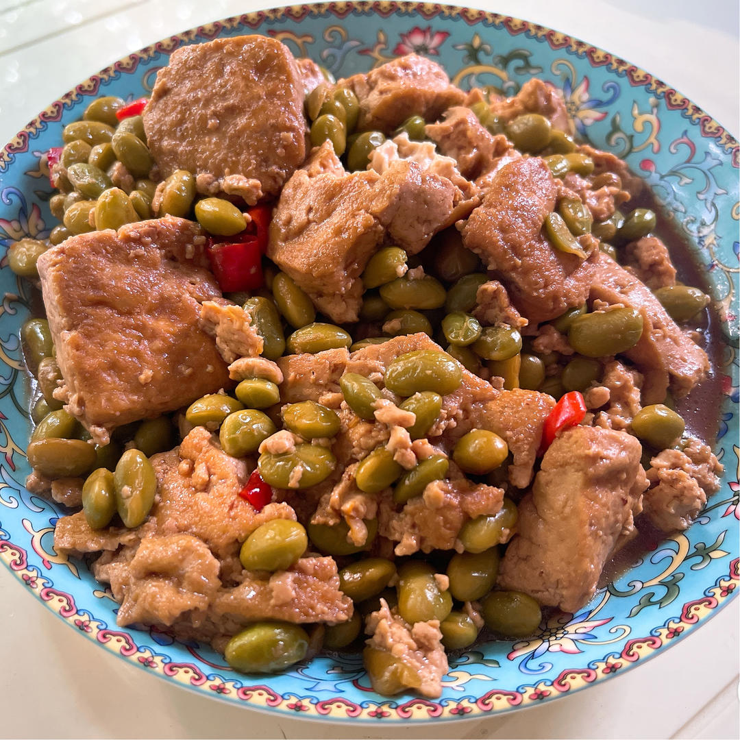 臭豆腐烧毛豆