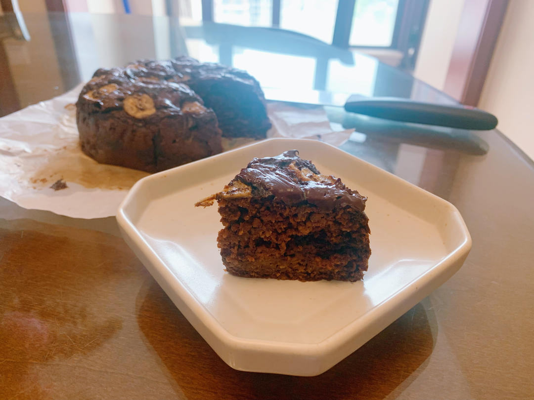 帕梅拉减脂❗️甜品🍰可可燕麦黑巧香蕉磅蛋糕