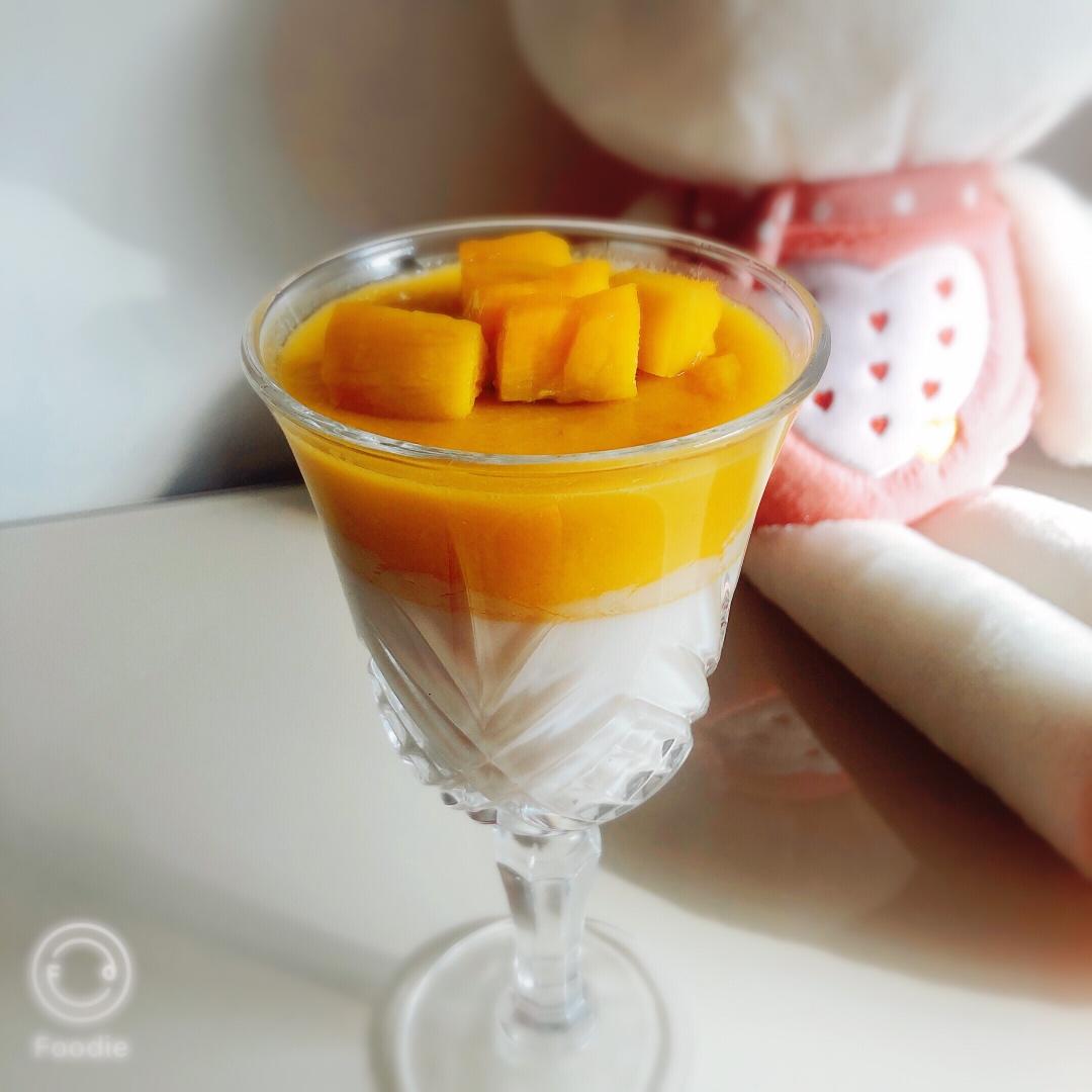 甜而不腻的💯酸奶芒果布丁果冻