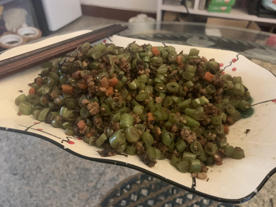 榄菜肉碎四季豆（独家秘方哦）