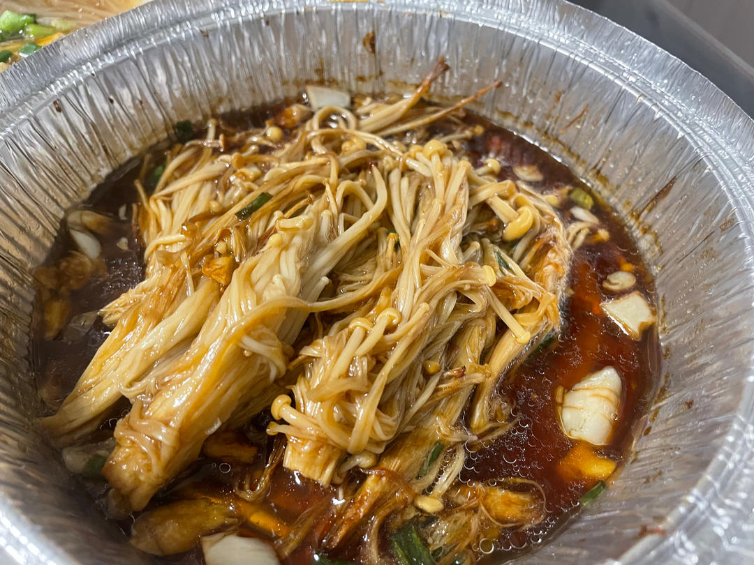 空气炸锅烤金针菇