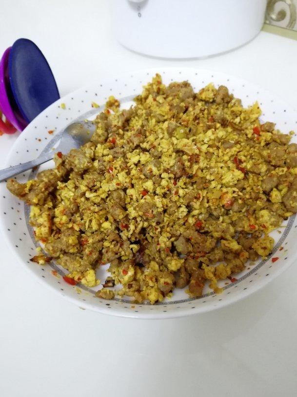 林深不见鹿鹿鹿做的羊肉末炒鸡蛋