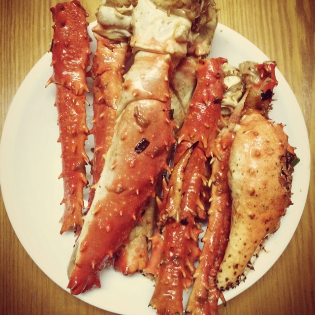 ijessie宝贝做的葱姜帝王蟹