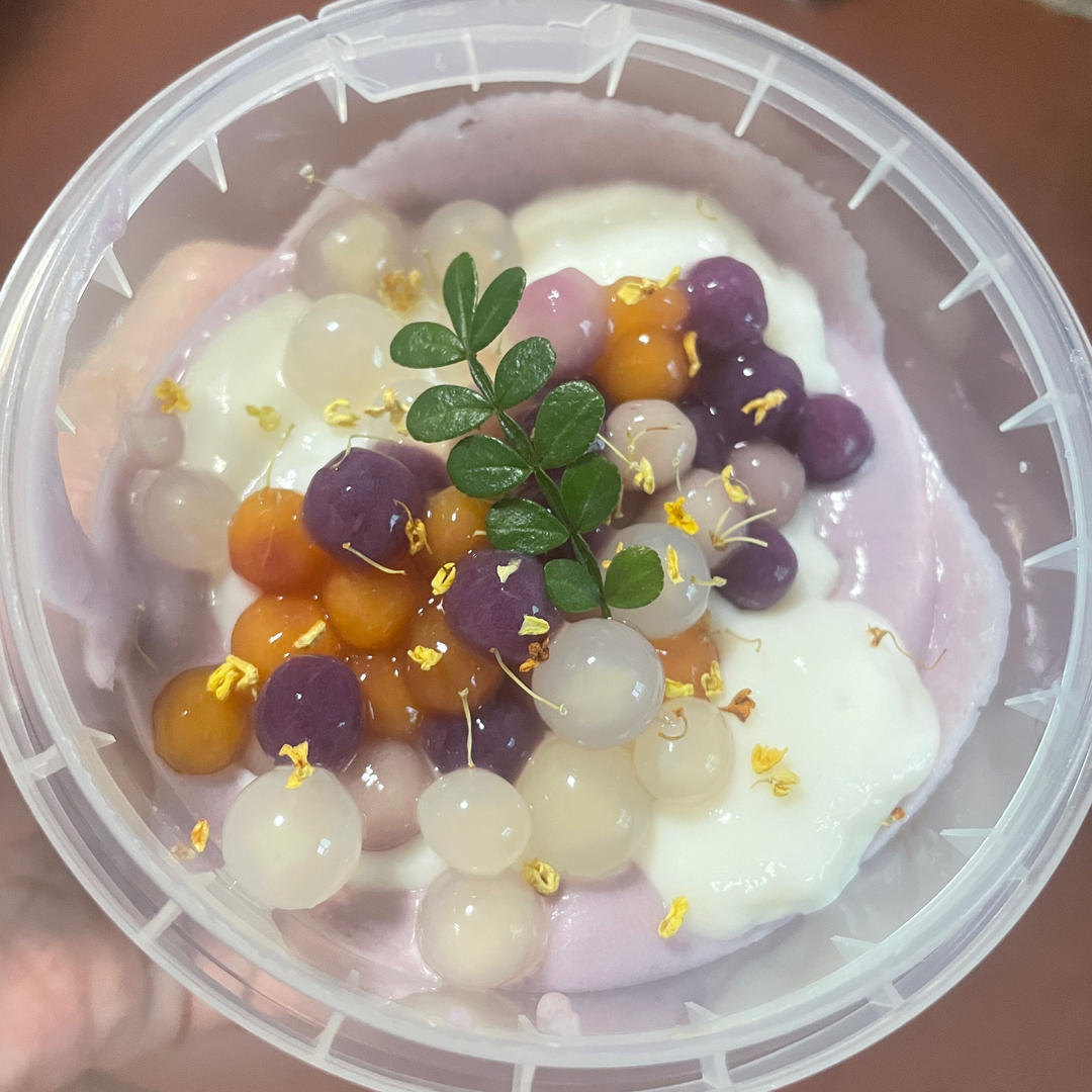 【芋泥脑袋】芋泥麻薯小丸子