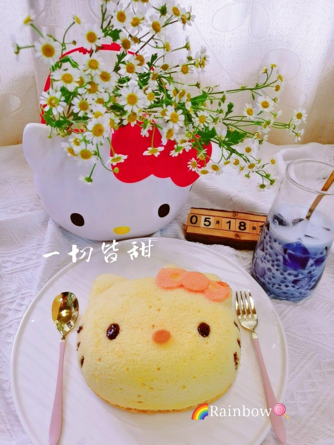 Hello Kitty异形戚风蛋糕