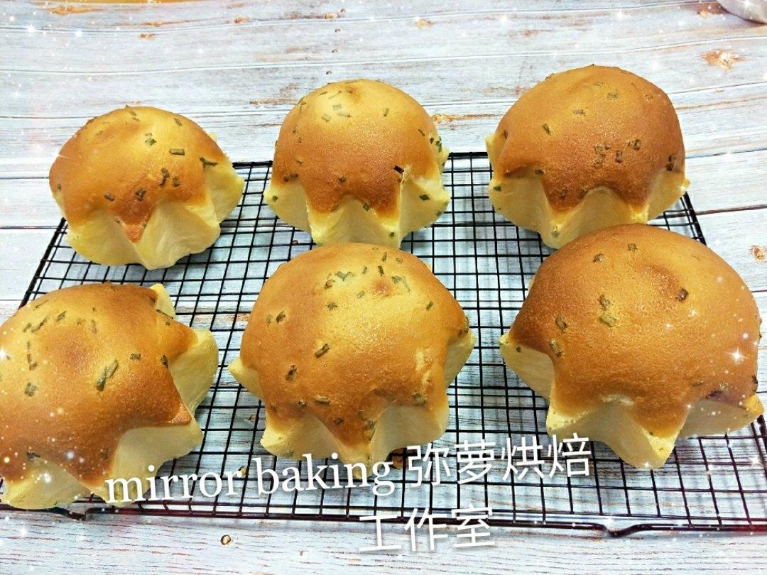 葱香肉松墨西哥面包（波兰种+烫种）