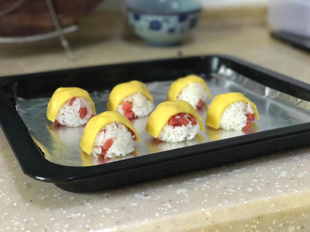 奶酪烤饭团