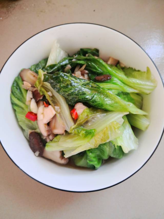 懒人菜单 五分钟蚝油香菇生菜