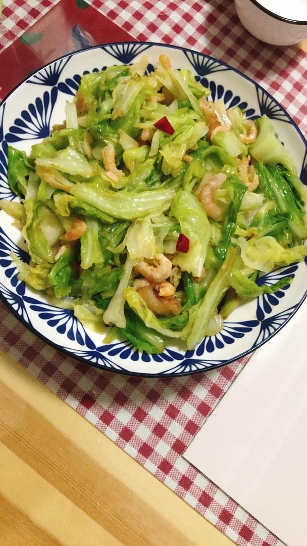 炝炒手撕牛心菜