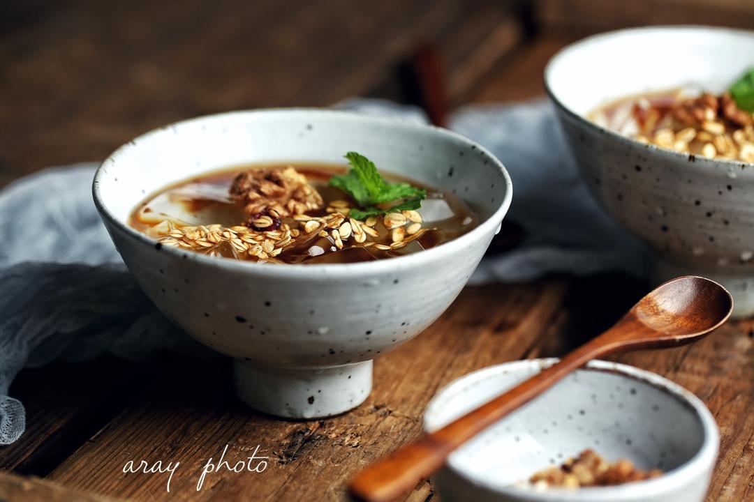 aray爱芮做过坚果冰凉粉美味可口的冰粉,要是来一盆冒菜就更赞了.