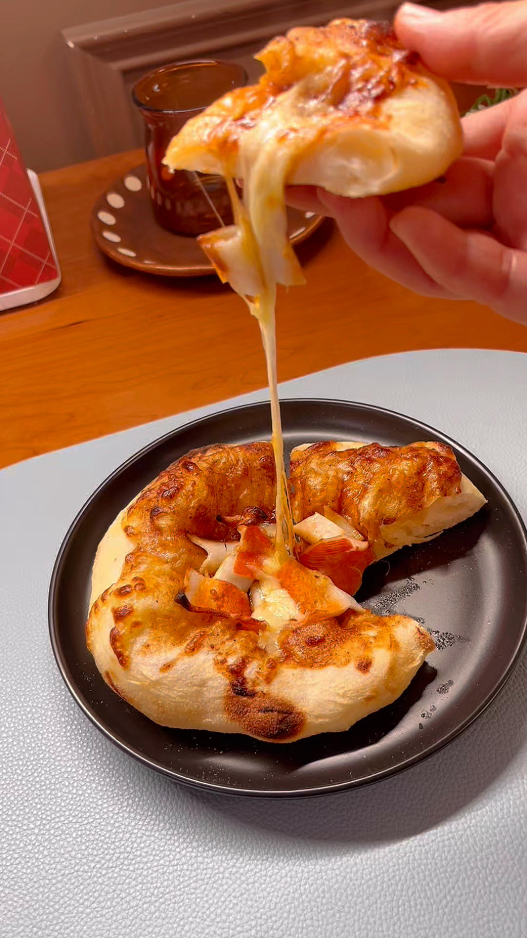 🍕一人食披萨 | 蟹肉棒披萨，免揉版