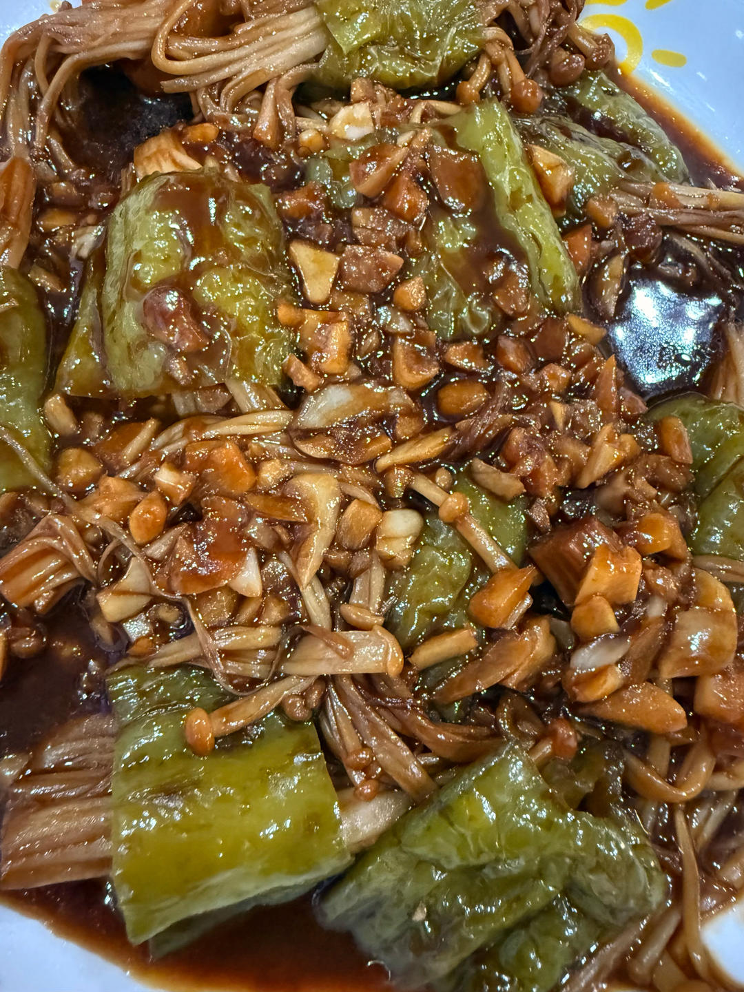 青椒卷金针菇，无敌下饭