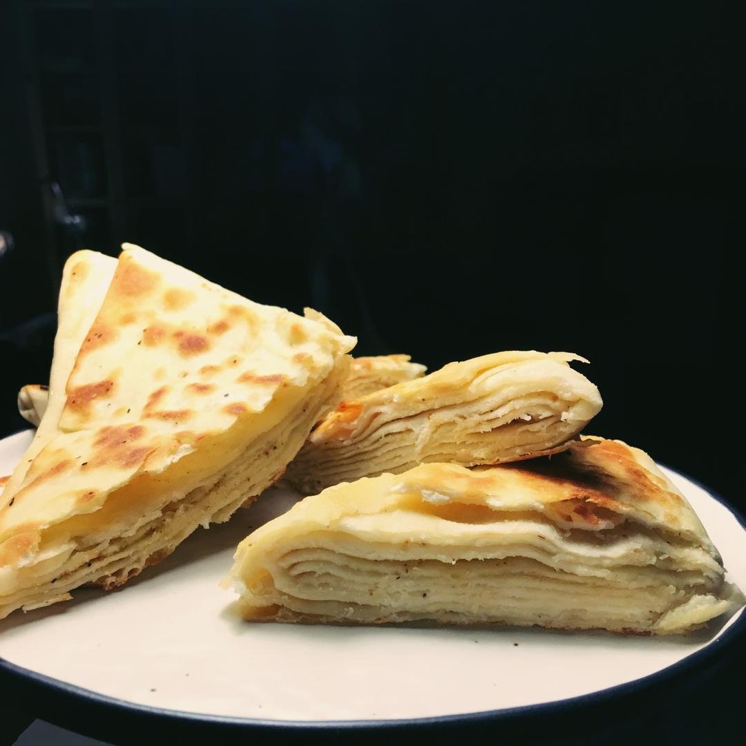 笑萧笑萧做的千层三角饼